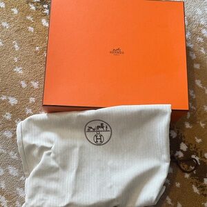 Hermes Orange Box with Cream Dust Bag